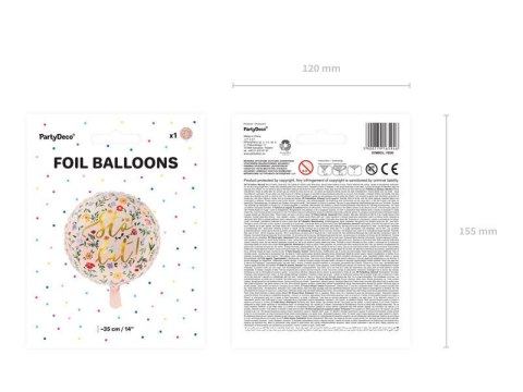 Balon foliowy Sto lat! Jasny różowy boho, 35cm Balon foliowy Sto lat! Jasny różowy boho, 35cm