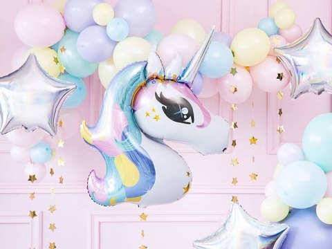 Balon foliowy, pastelowy Jednorożec Unicorn, 73x90cm Balon foliowy, pastelowy Jednorożec Unicorn, 73x90cm