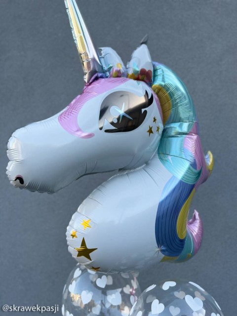 Balon foliowy, pastelowy Jednorożec Unicorn, 73x90cm Balon foliowy, pastelowy Jednorożec Unicorn, 73x90cm