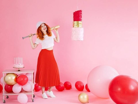 Balon lateksowy Gigant, Różowy, Pastel Pale Pink, 1m, 1szt.