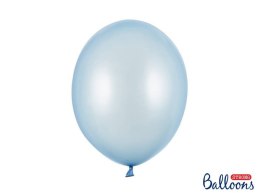 Balony lateksowe Strong, Błękitne, Metallic Baby Blue, 30cm, 10 szt.