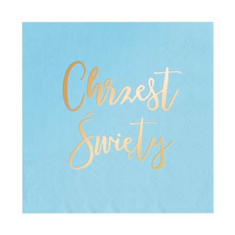 Serwetki Chrzest Święty, niebieskie 33x33cm, 10 szt. Serwetki Chrzest Święty, niebieskie 33x33cm, 10 szt.