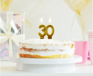 Świeczka na tort 30 urodziny, liczba „30" Świeczka na tort 30 urodziny, liczba „30"
