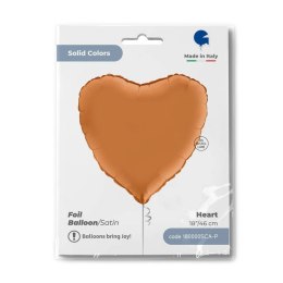 Balon Foliowy - Satynowe karmelowe serce 46 cm, Grabo