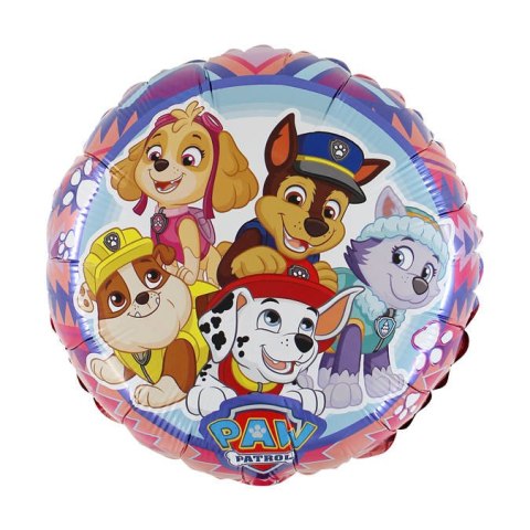 Balon foliowy Psi Patrol okrągły różowy 46 cm Balon foliowy Psi Patrol okrągły różowy 46 cm
