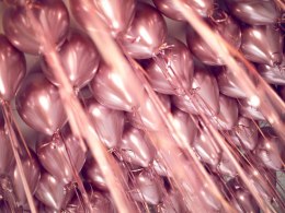 Balony lateksowe Glossy, Chrome, Różowe Złoto, Rose Gold, 30cm, 10 szt.