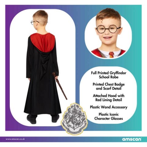 Strój, Kostium przebranie Harry Potter Deluxe 8-10 lat Strój, Kostium przebranie Harry Potter Deluxe 8-10 lat