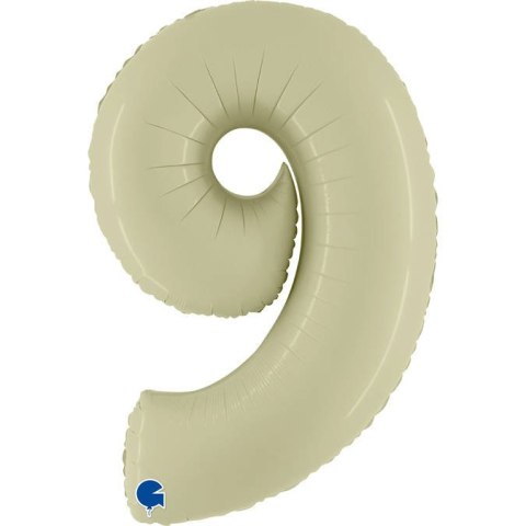 Balon Foliowy Cyfra 9, Satynowa Oliwkowa, 102cm Grabo Balon Foliowy Cyfra 9, Satynowa Oliwkowa, 102cm Grabo