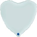 Balon Foliowy - Satynowe pastelowe niebieskie serce 46 cm, Grabo