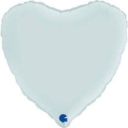 Balon Foliowy - Satynowe pastelowe niebieskie serce 46 cm, Grabo