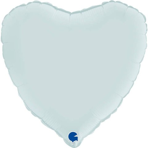 Balon Foliowy - Satynowe pastelowe niebieskie serce 46 cm, Grabo Balon Foliowy - Satynowe pastelowe niebieskie serce 46 cm, Grabo