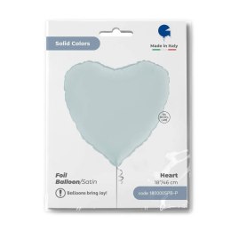 Balon Foliowy - Satynowe pastelowe niebieskie serce 46 cm, Grabo