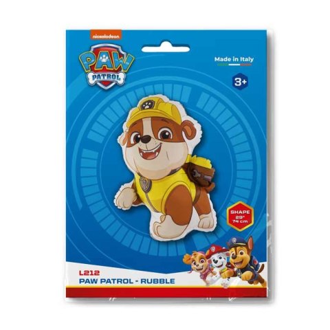 Balon foliowy Rubble Psi Patrol, 74cm pakowany Balon foliowy Rubble Psi Patrol, 74cm pakowany