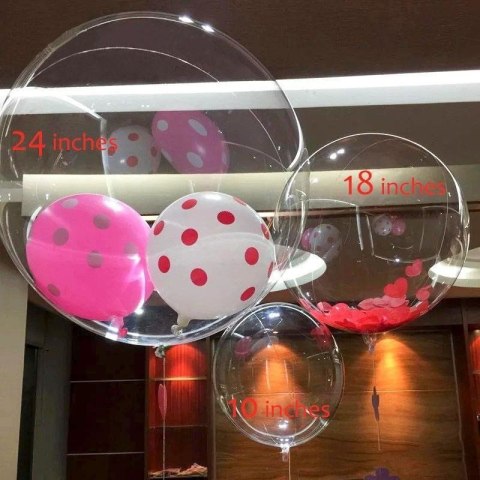 Balon przezroczysty, okrągły kryształowy bobo, 36 cali Balon przezroczysty, okrągły kryształowy bobo, 36 cali