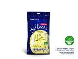 Balony lateksowe Strong, Żółte, Pastelowe Light Yellow, 12cm,100 szt.