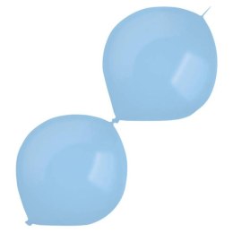 Balony lateksowe z łącznikiem Niebieskie, Decorator Standard E-Link Pastel Blue, 30cm, 50 szt.
