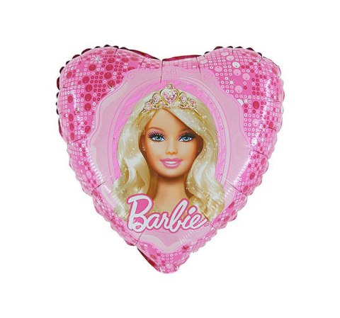 Balon Foliowy serce Barbie 46 cm Balon Foliowy serce Barbie 46 cm