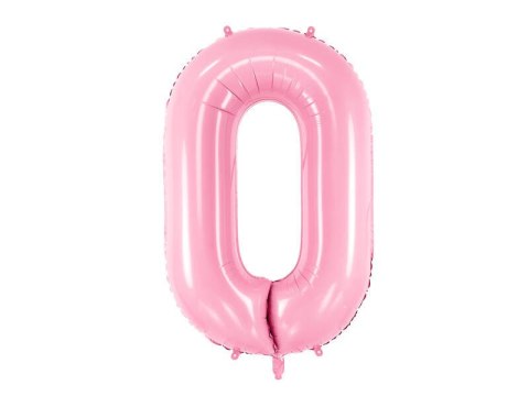 Balon foliowy Cyfra 0, 86cm, różowy