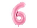 Balon foliowy Cyfra 6, 86cm, różowy