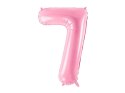 Balon foliowy Cyfra 7, 86cm, różowy