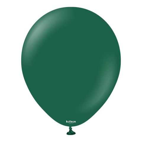 Balony lateksowe Kalisan Dark Green, c. zielony 13cm, 100 szt.