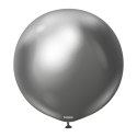 Balony lateksowe Mirror Space Grey, szarny, 60 cm, 2 szt.