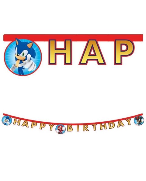 Girlanda Sonic Happy Birthday Girlanda Sonic Happy Birthday