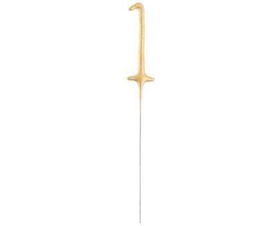Zimne ognie złota cyfra 1, 17cm Zimne ognie złota cyfra 1, 17cm