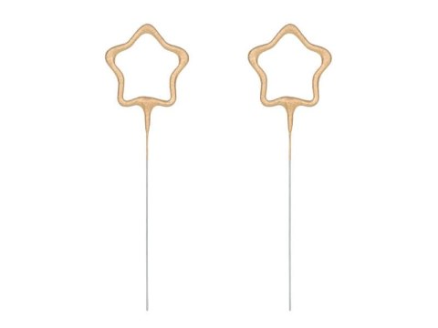 Zimne ognie złote gwiazdki, 16,5 cm, 2 sztuki
