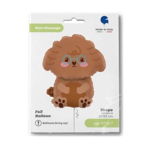 Balon Foliowy - Pies, Pudel, 46x53 cm Balon Foliowy - Pies, Pudel, 46x53 cm