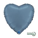 Balon Foliowy - Satynowe, Niebieskie, Jeansowe, 46 cm, Grabo