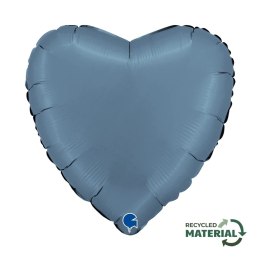 Balon Foliowy - Satynowe, Niebieskie, Jeansowe, 46 cm, Grabo
