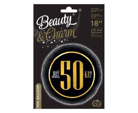 Balon foliowy na 50 urodziny - Już 50-ka?, 46cm Balon foliowy na 50 urodziny - Już 50-ka?, 46cm