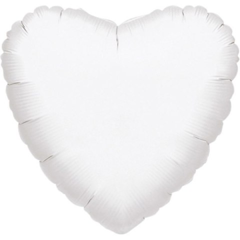 Balon Foliowy serce, białe, 43cm, Amscan Balon Foliowy serce, białe, 43cm, Amscan