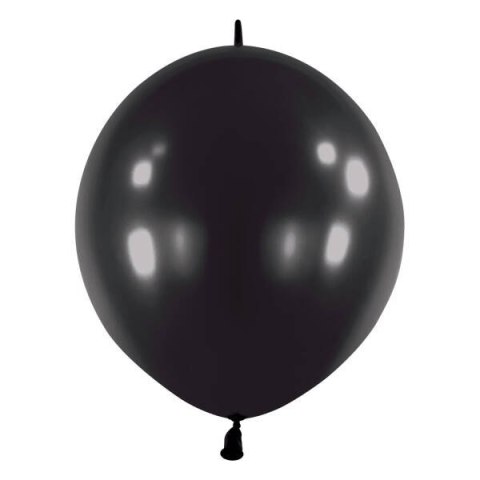 Balony E-Link Czarne metaliczne z łącznikiem, 15cm, 100 szt. Balony E-Link Czarne metaliczne z łącznikiem, 15cm, 100 szt.