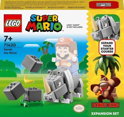 LEGO Super Mario Nosorożec Rambi Zestaw Rozszerzający 71420 LEGO Super Mario Nosorożec Rambi Zestaw Rozszerzający 71420