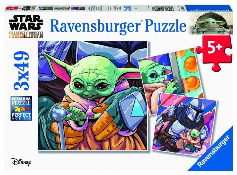 Ravensburger Puzzle dla dzieci 2D: Mandalorian. 3x49 elementów 5241 Ravensburger Puzzle dla dzieci 2D: Mandalorian. 3x49 elementów 5241