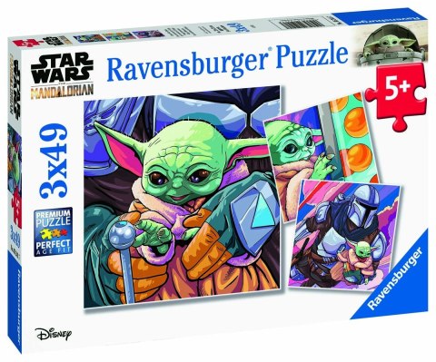 Ravensburger Puzzle dla dzieci 2D: Mandalorian. 3x49 elementów 5241 Ravensburger Puzzle dla dzieci 2D: Mandalorian. 3x49 elementów 5241