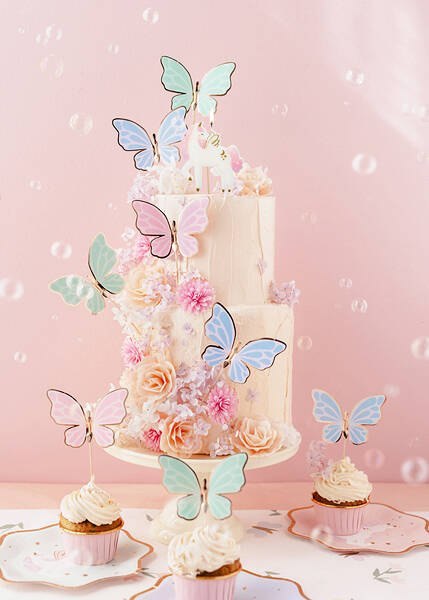 Toppery na tort Motylki, 9 x 6.5 cm Toppery na tort Motylki, 9 x 6.5 cm