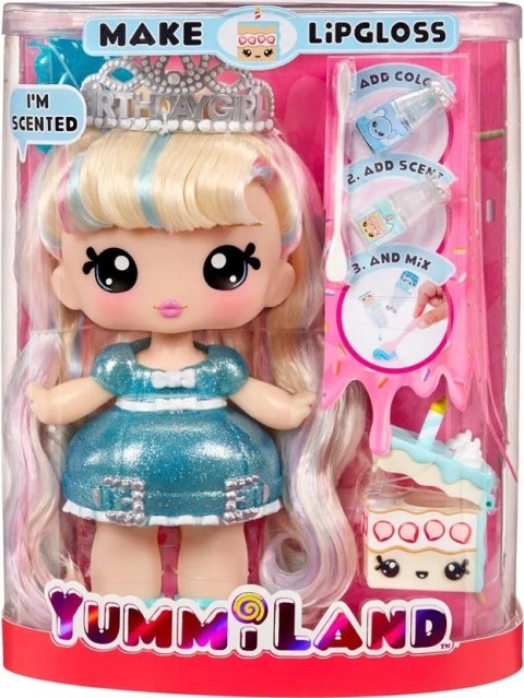 120742EUC Yummiland Large Doll + Lipgloss Pet- Callie Birthday Cake 120742EUC Yummiland Large Doll + Lipgloss Pet- Callie Birthday Cake