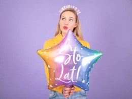 Balon foliowy Sto lat! Kolorowa gwiazda 40 cm