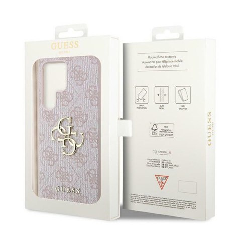 Guess 4G Big Metal Logo - Etui Samsung Galaxy S24 Ultra (różowy) Guess 4G Big Metal Logo - Etui Samsung Galaxy S24 Ultra (różowy)