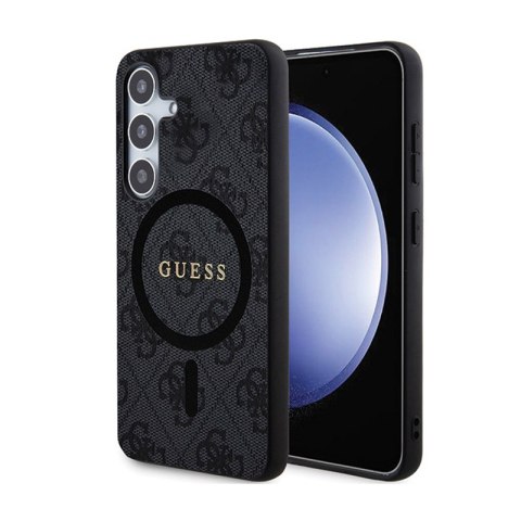Guess 4G Collection Leather Metal Logo MagSafe - Etui Samsung Galaxy S24+ (czarny) Guess 4G Collection Leather Metal Logo MagSafe - Etui Samsung Galaxy S24+ (czarny)