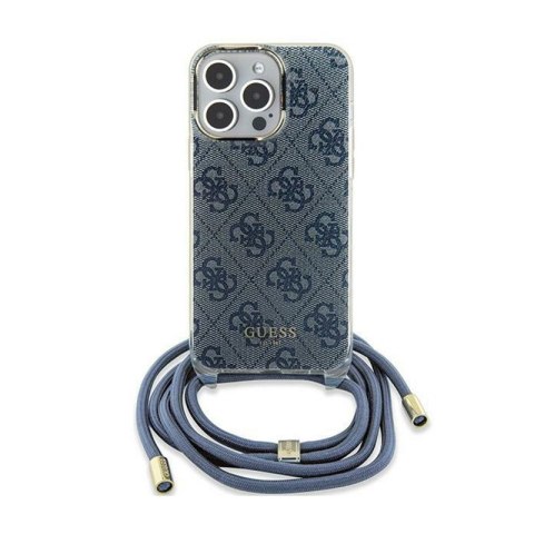 Guess Crossbody Cord 4G Print - Etui iPhone 15 (niebieski) Guess Crossbody Cord 4G Print - Etui iPhone 15 (niebieski)