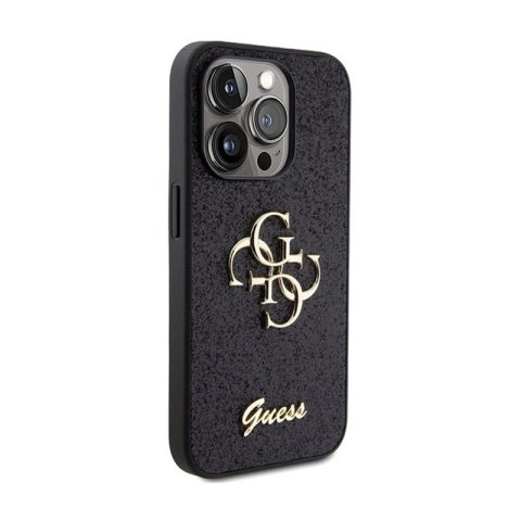 Guess Glitter Script Big 4G - Etui iPhone 15 Pro Max (czarny) Guess Glitter Script Big 4G - Etui iPhone 15 Pro Max (czarny)