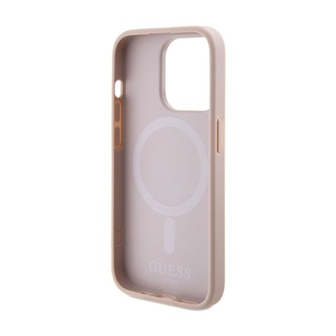 Guess Saffiano MagSafe - Etui iPhone 15 Pro Max (różowy) Guess Saffiano MagSafe - Etui iPhone 15 Pro Max (różowy)
