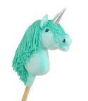 Hobby Horse Jednorożec na kiju mały miętowy z miętową grzywą i srebrnym rogiem