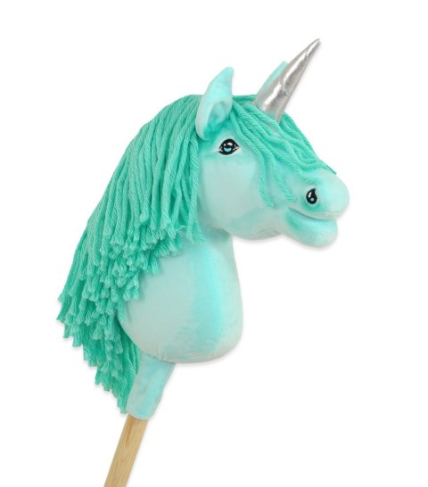 Hobby Horse Jednorożec na kiju mały miętowy z miętową grzywą i srebrnym rogiem Hobby Horse Jednorożec na kiju mały miętowy z miętową grzywą i srebrnym rogiem