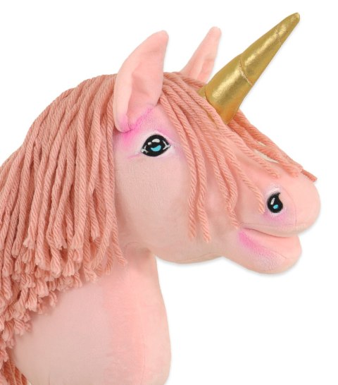 Hobby Horse Jednorożec na kiju mały różowy z różową grzywą i złotym rogiem Hobby Horse Jednorożec na kiju mały różowy z różową grzywą i złotym rogiem