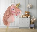 Hobby Horse Jednorożec na kiju mały różowy z różową grzywą i złotym rogiem